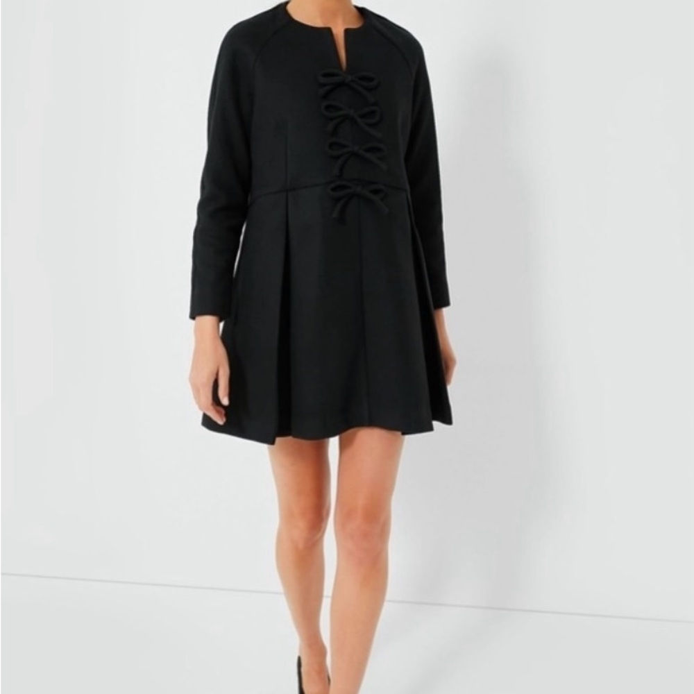 Tuckernuck Black Mini Dress with Bow Detail